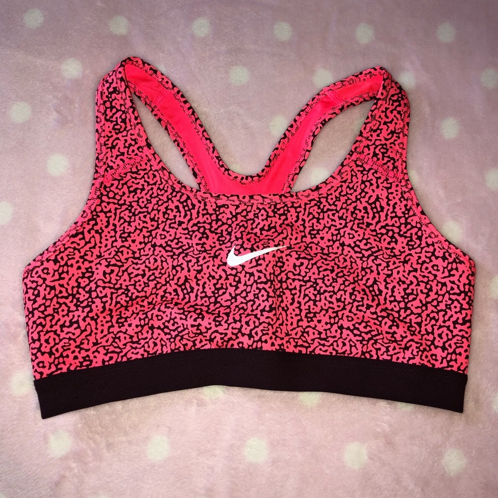 Patterned Nike Pro Classic sports bra